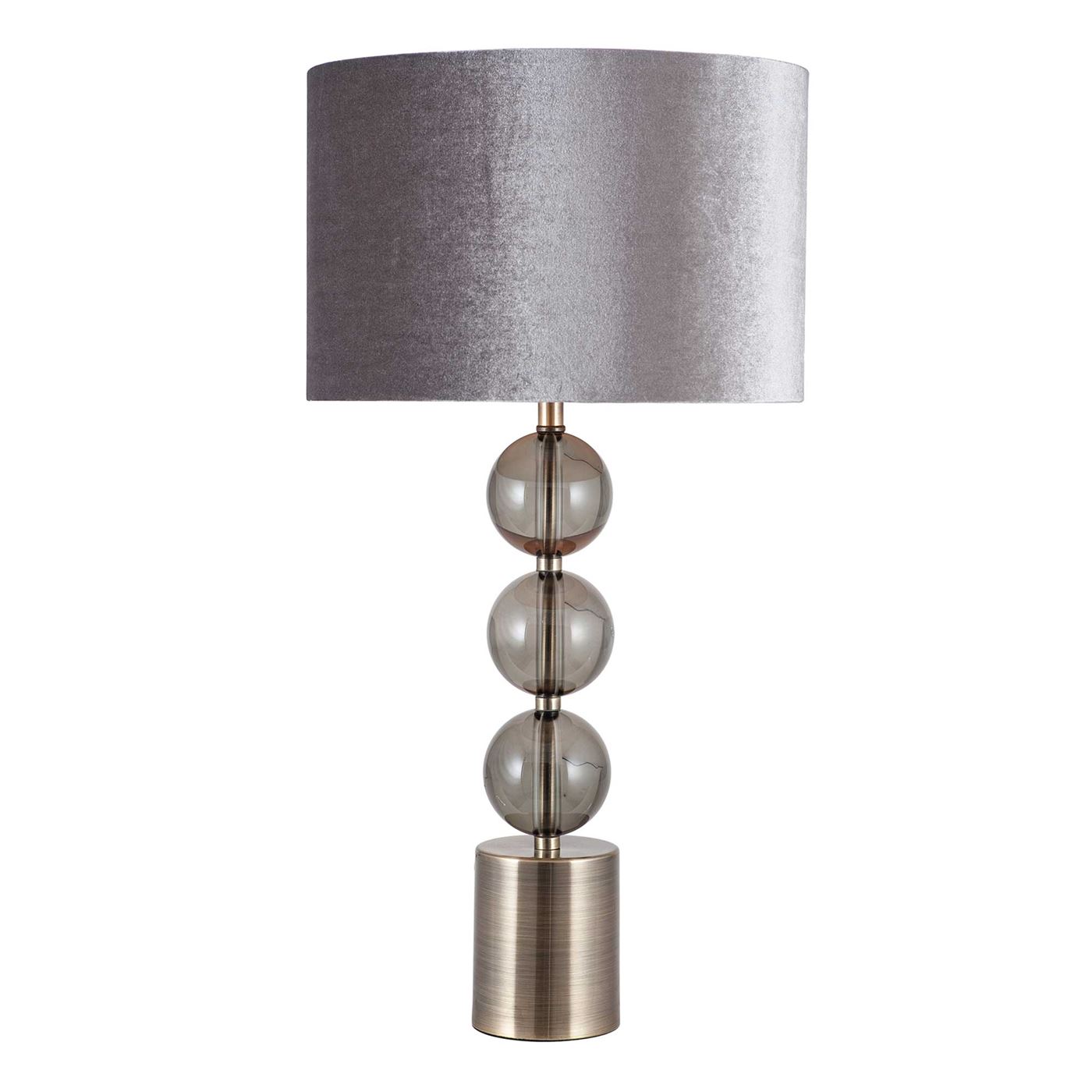 Smoke Glass Table Lamp, Grey | Barker & Stonehouse