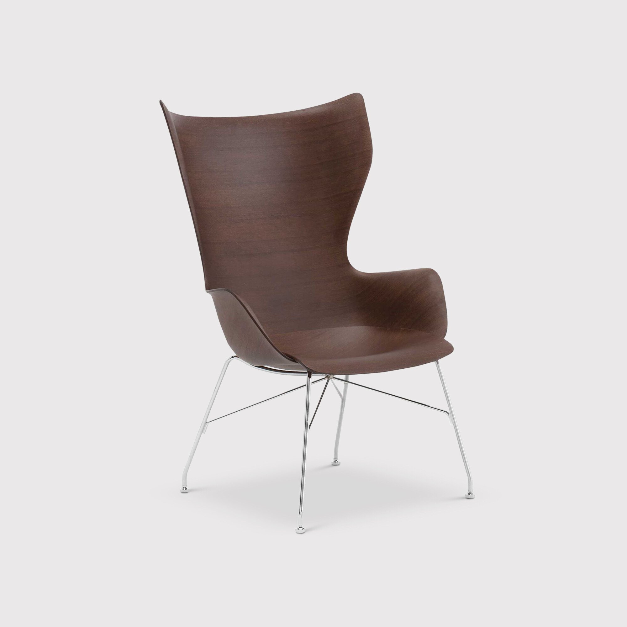 Kartell Smartwood Lounge Chair, Brown | Barker & Stonehouse