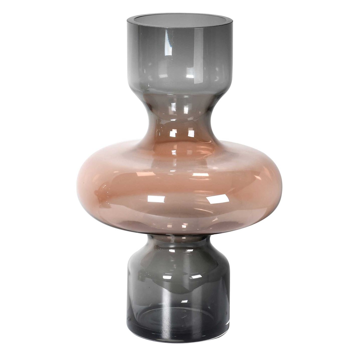 Smoked Glass Shaped Vase | Barker & Stonehouse