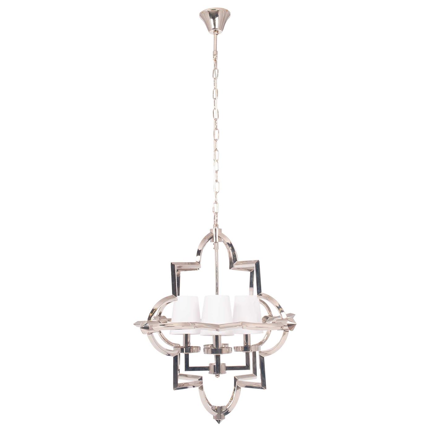 Silver 4 Shade Pendant Light Metal | Barker & Stonehouse