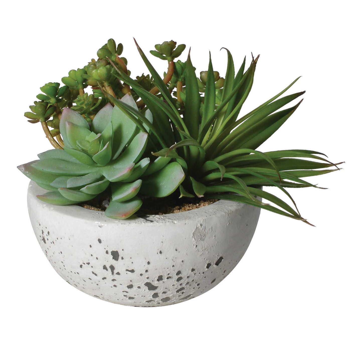 Large Succulent Bowl, Green Polyester | Barker & Stonehouse