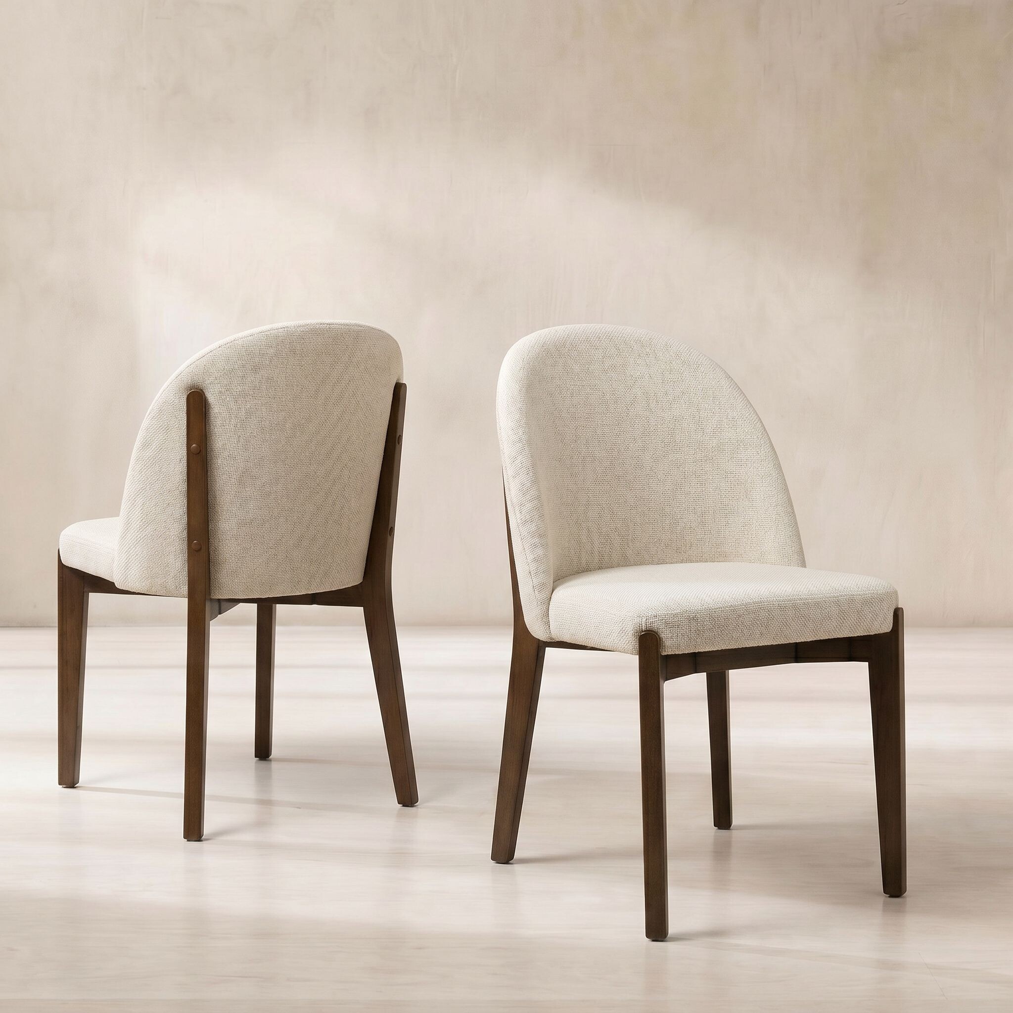 View Sumida dining chair - solid wood walnut finish in neutral View Sumida dining chair - solid wood walnut finish in neutral