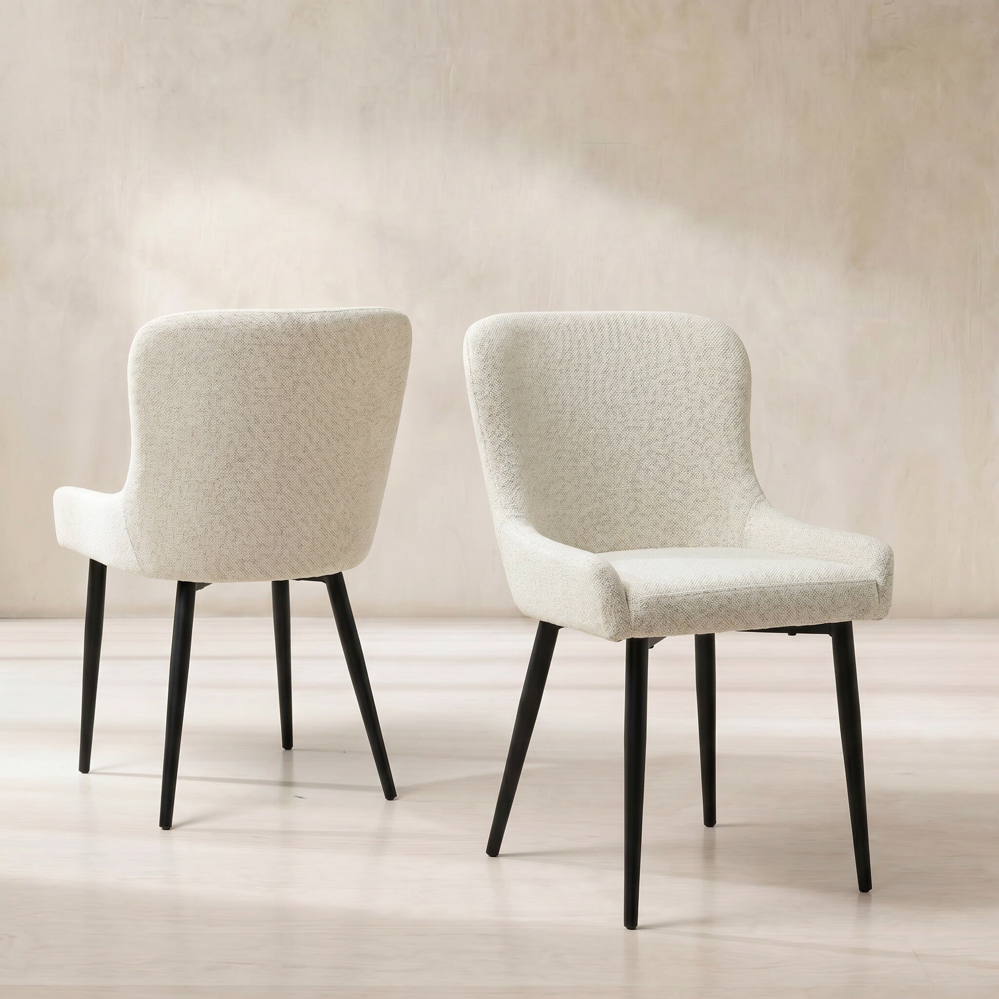 Timmins dining chair in neutral boucle