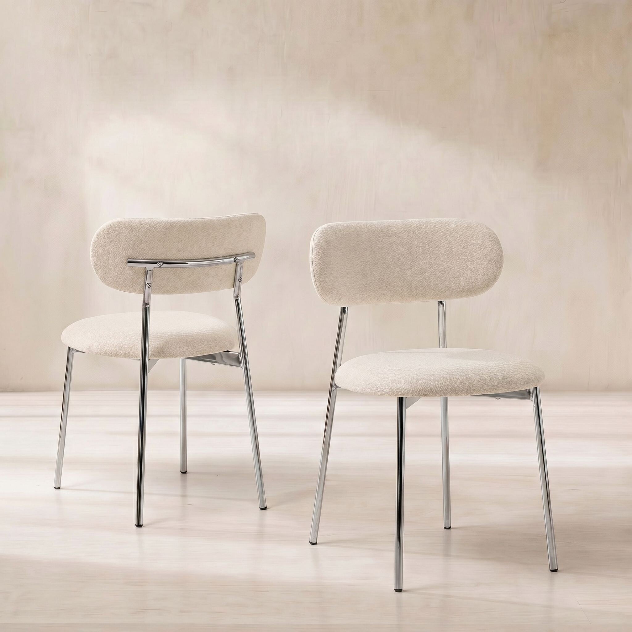 Tansley dining chair in neutral fabric