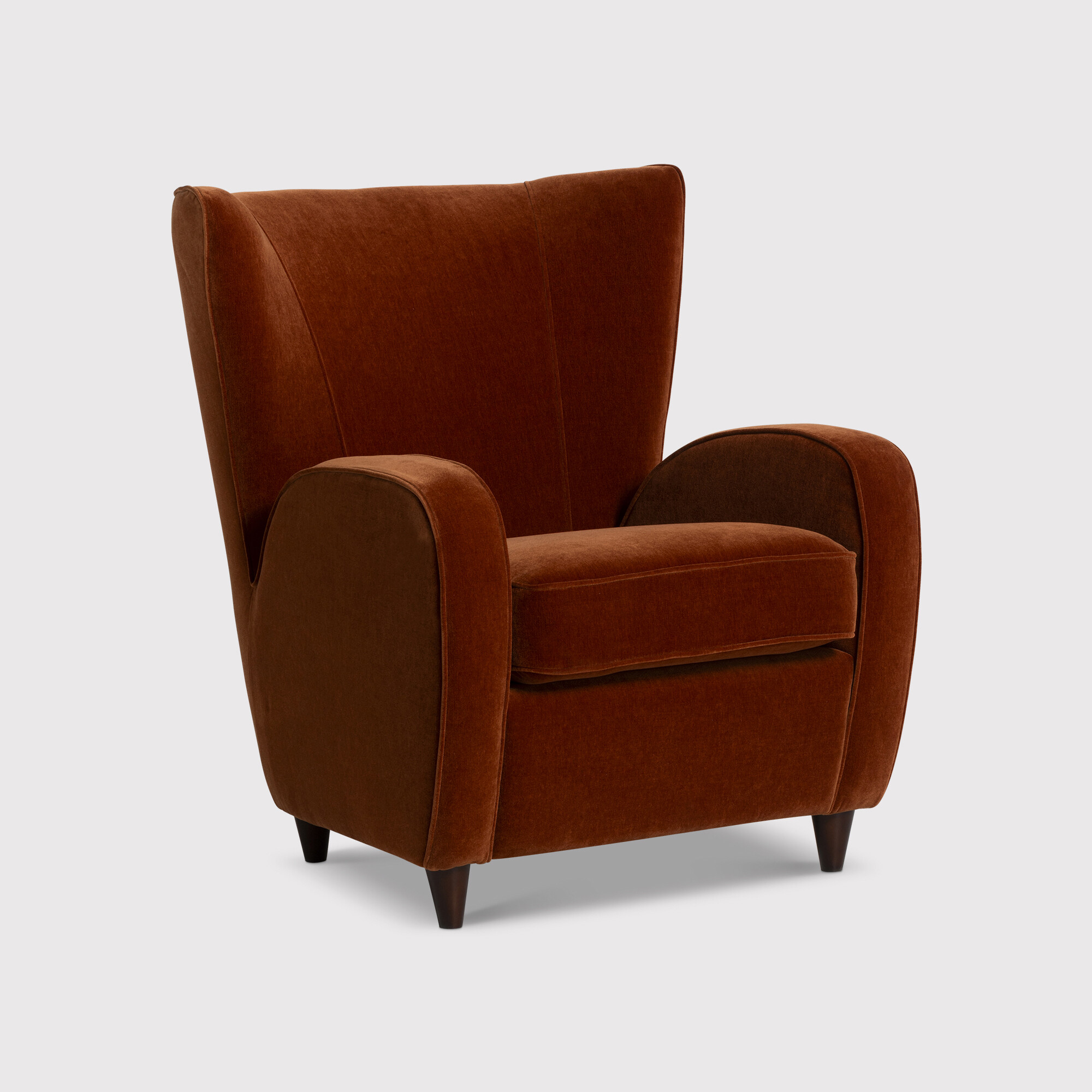 Tanya Armchair, Orange Velvet | Barker & Stonehouse