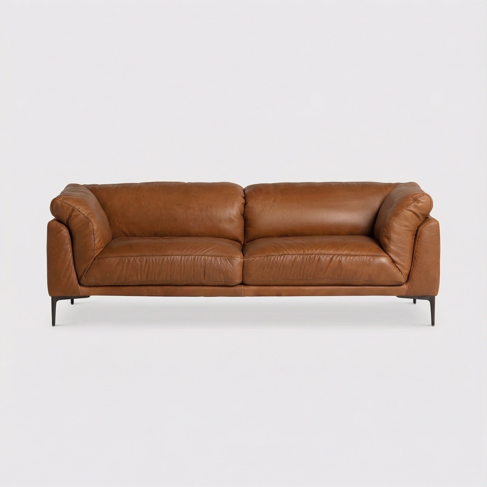 Epping 3 seater sofa 232x99x80cm in brown leather