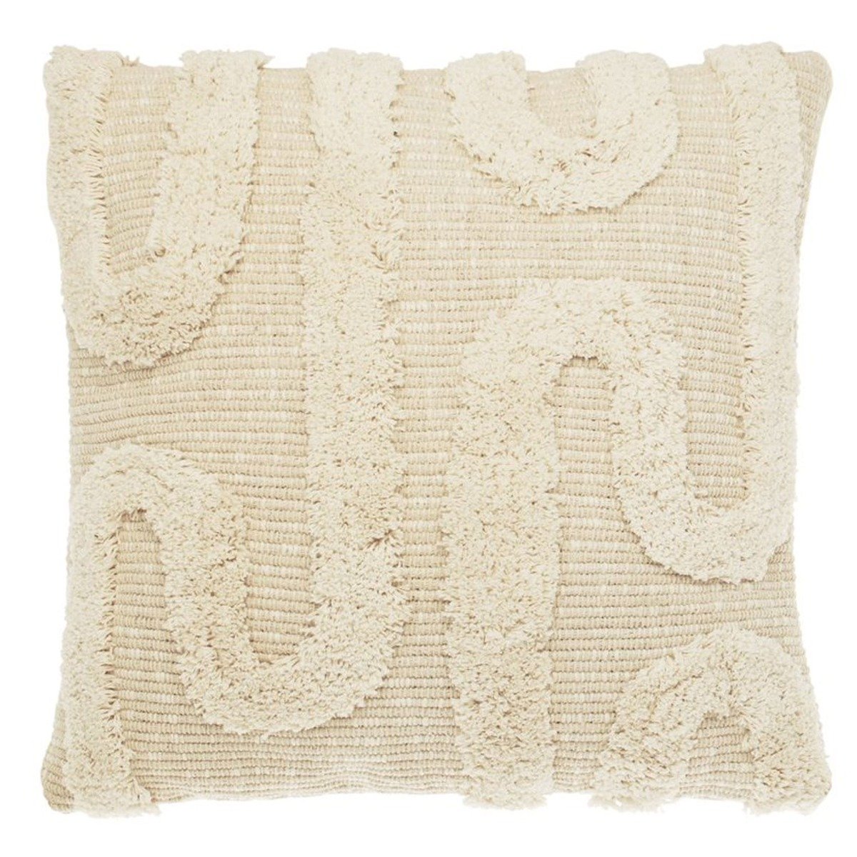 Tufted Curve Cushion, Square, Neutral | Barker & Stonehouse