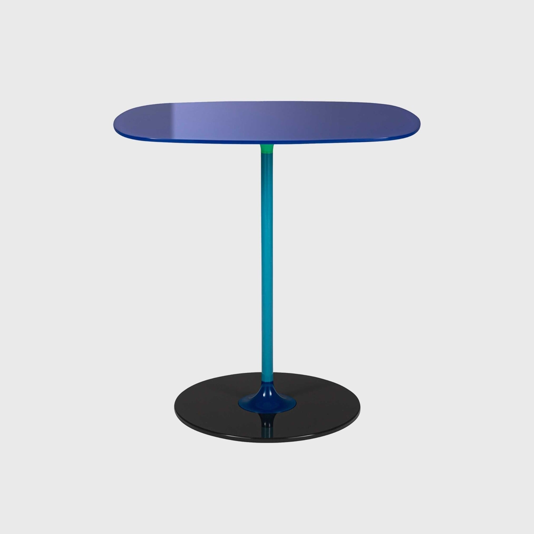 Kartell thierry side table 33x50x50 blue glass