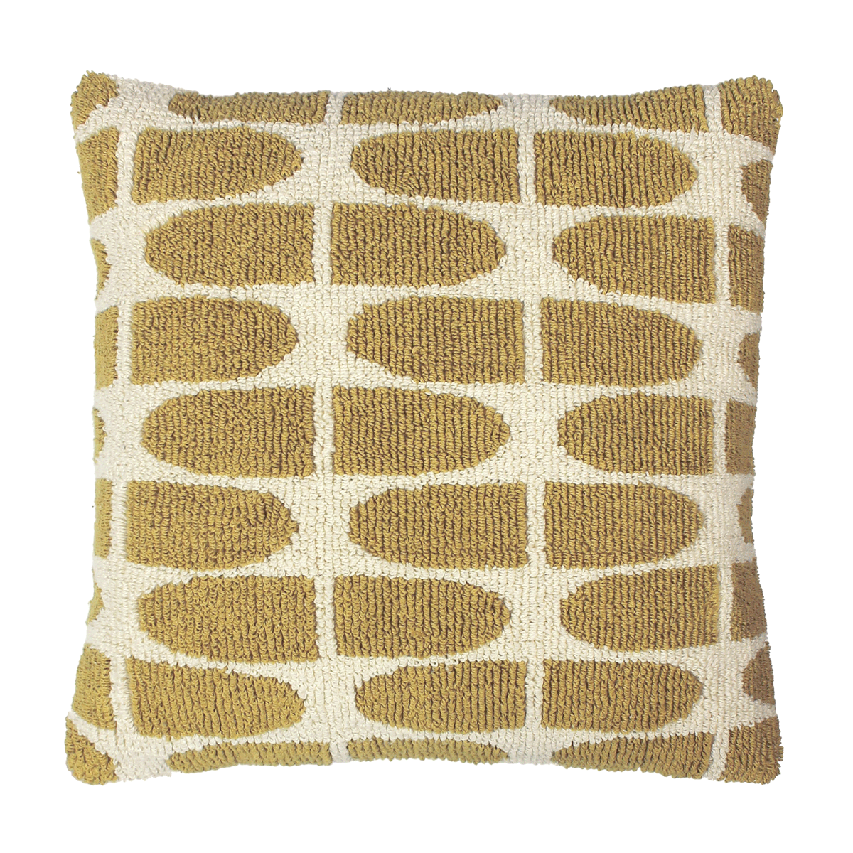 Taiza Ochre Cushion, Square, Yellow | Barker & Stonehouse