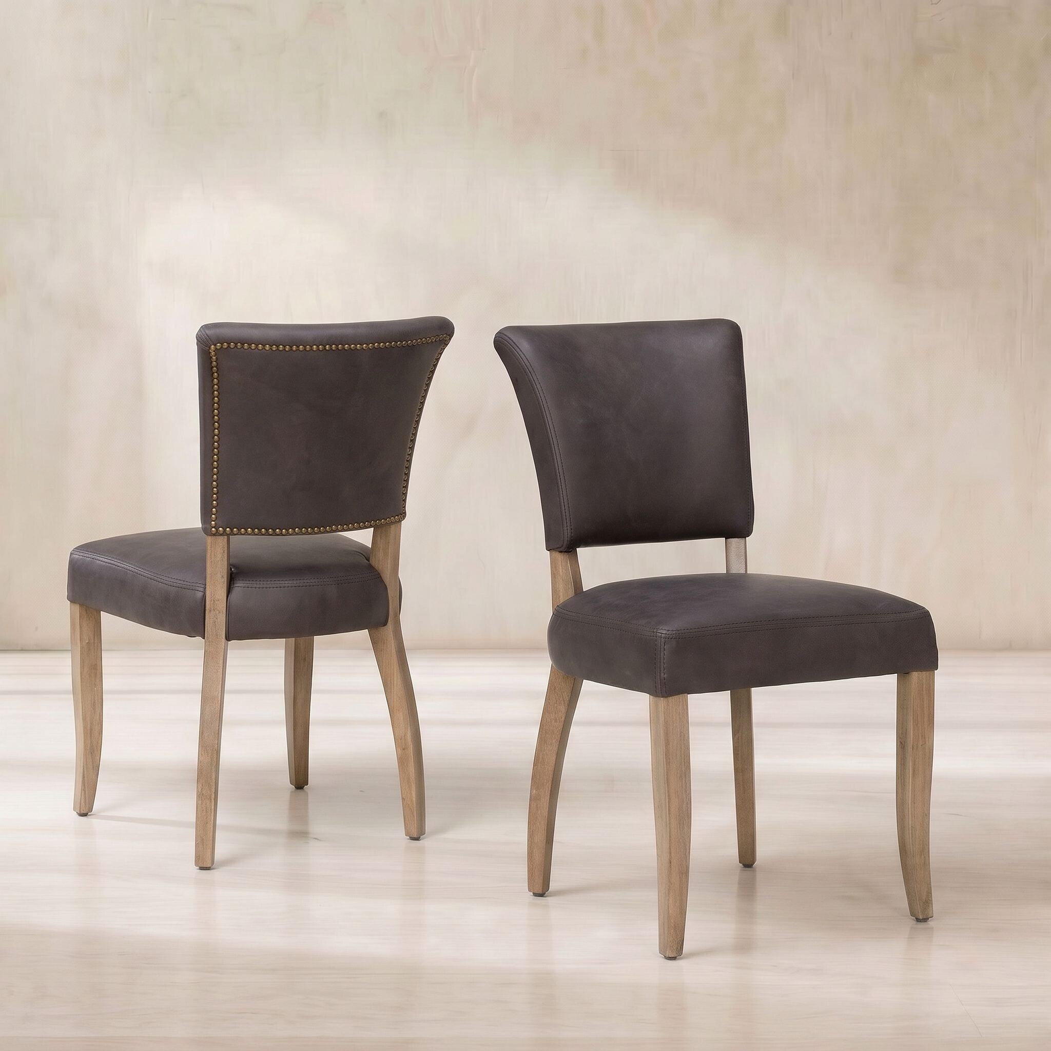 Timothy oulton mimi dining chair in brown leather