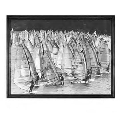 Timothy Oulton Windsails Panoramic Art Print, Square, Black | Barker & Stonehouse