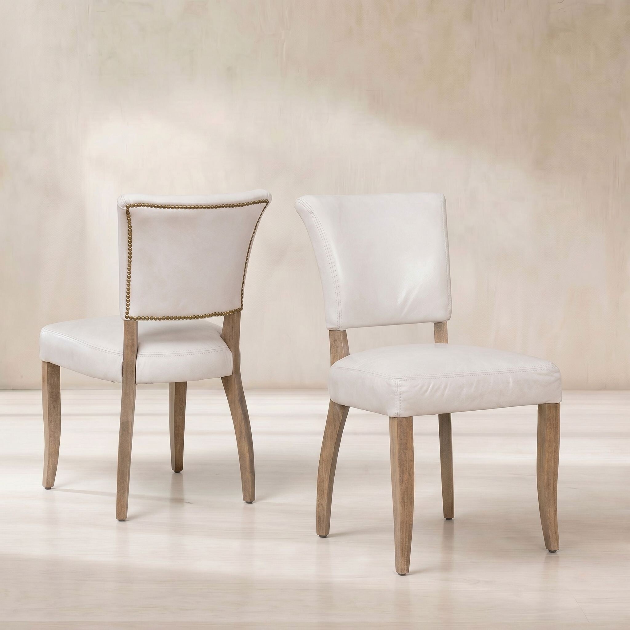 Timothy oulton mimi dining chair in white leather