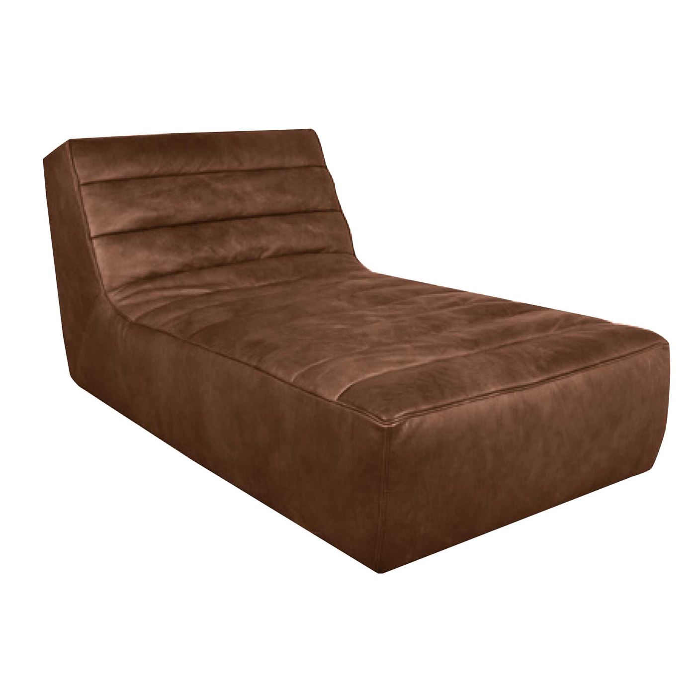 Timothy Oulton Shabby Sectional Chaise Modular Sofa, Brown Leather | Barker & Stonehouse