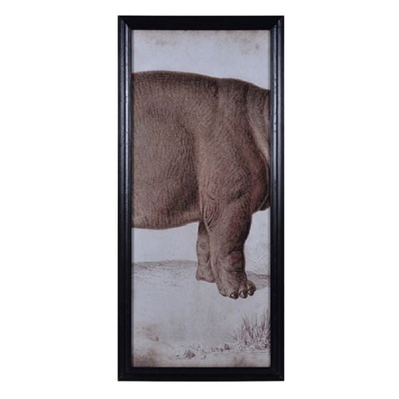 Timothy Oulton Animal Hippo Center Art Print, Square, Black | Barker & Stonehouse