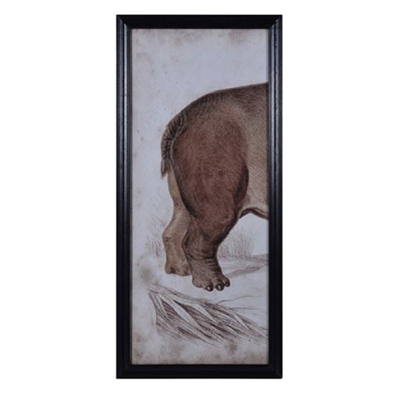 Timothy Oulton Animal Hippo Left Art Print, Square, Black | Barker & Stonehouse