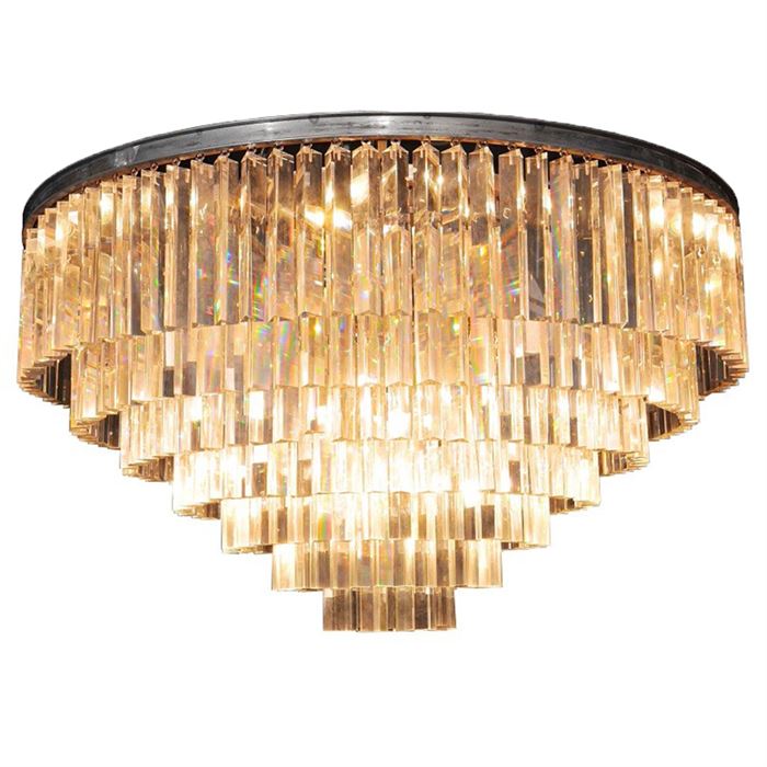 Timothy Oulton Odeon Large 7 Ring Pendant Light, Grey | Barker & Stonehouse