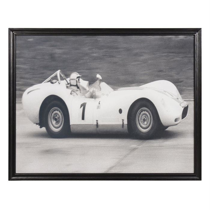 Timothy Oulton Racecar White Art Print, Square, Black | Barker & Stonehouse