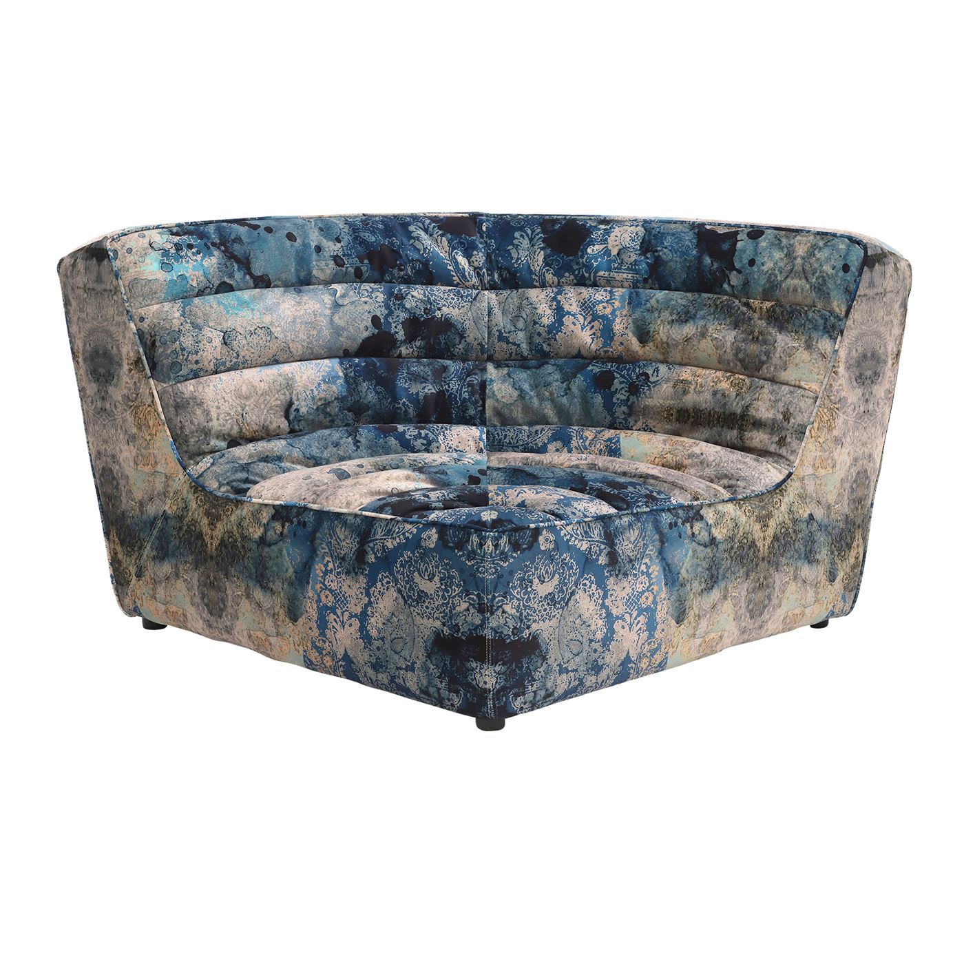 Timothy Oulton Shabby Sectional Corner Modular Sofa, Blue Fabric | Barker & Stonehouse