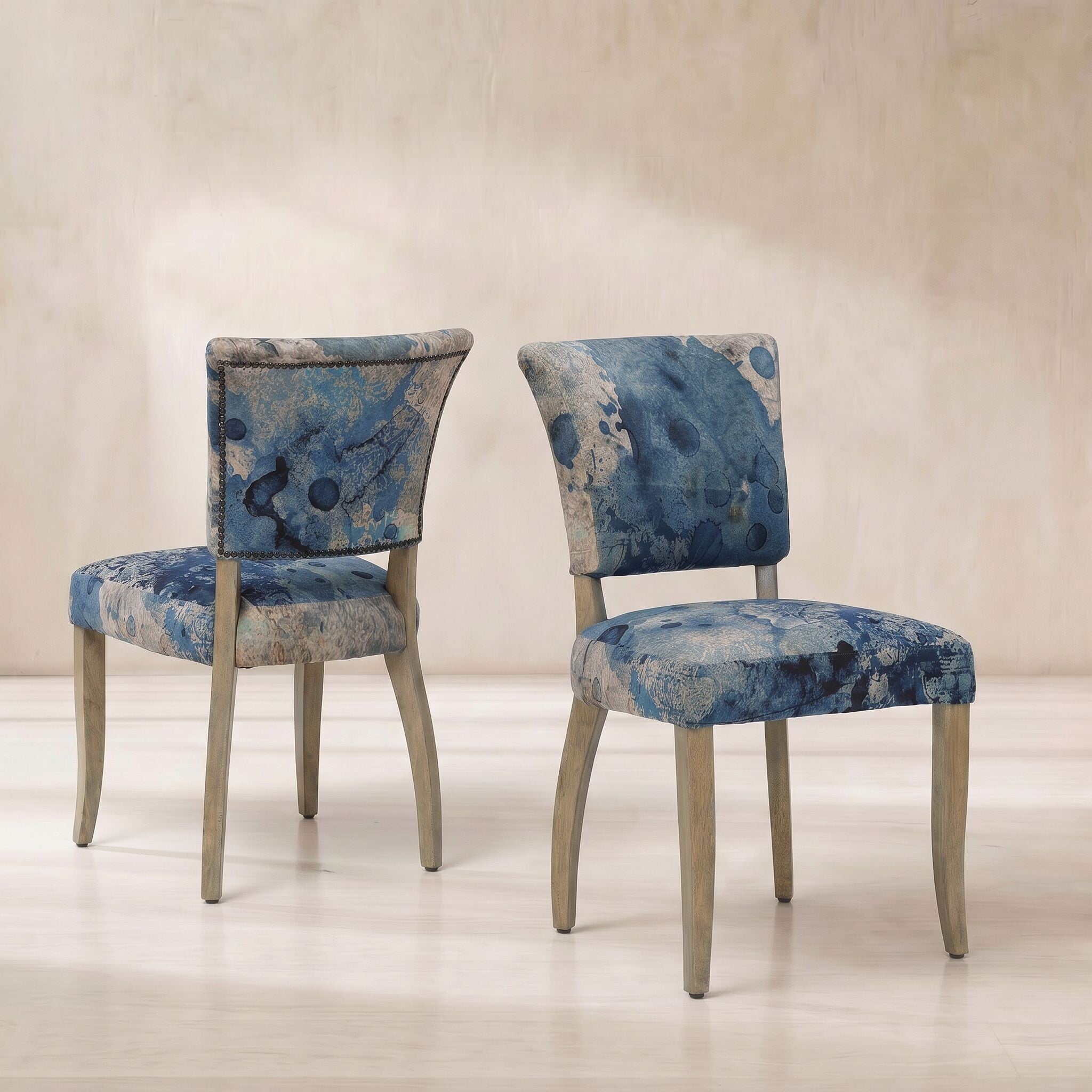 Timothy oulton mimi dining chair in blue velvet