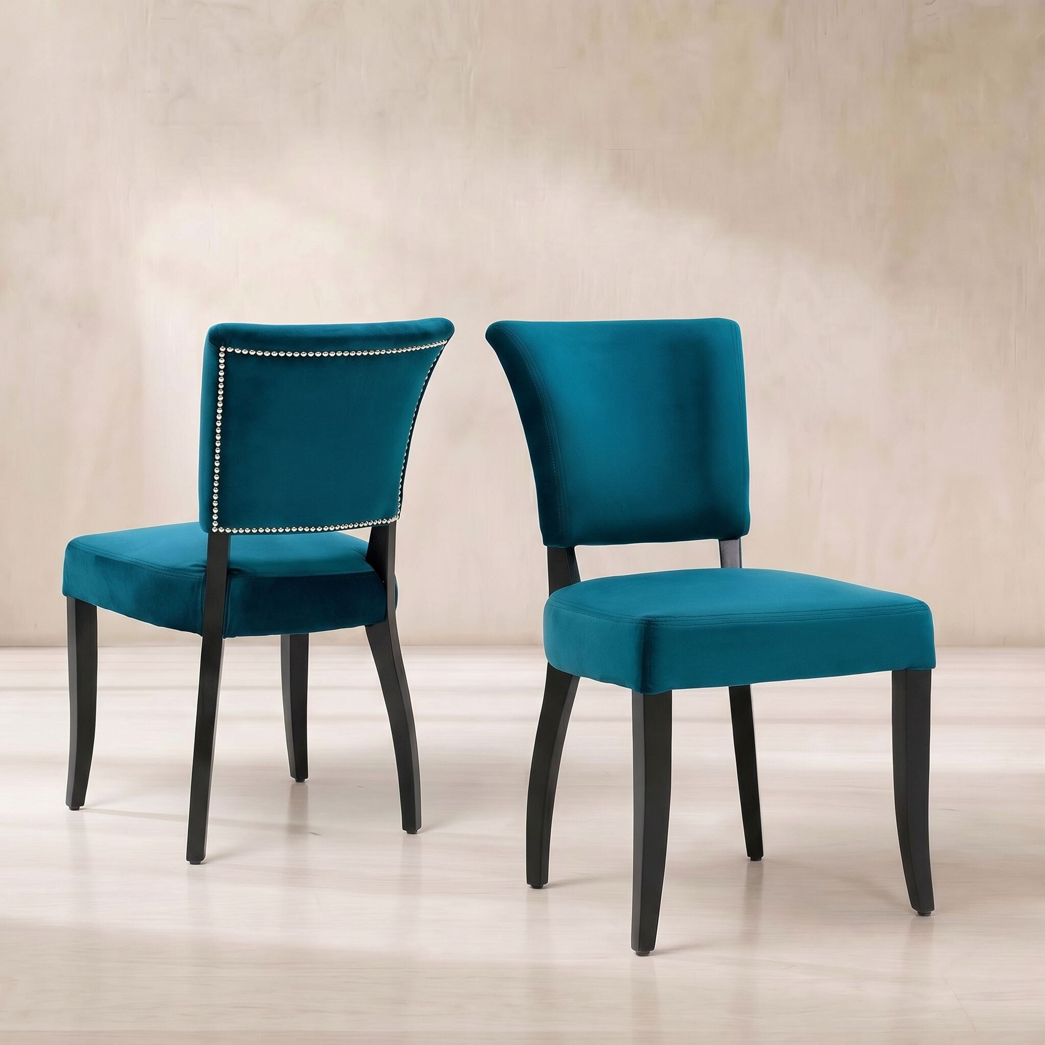 Timothy oulton mimi dining chair in teal velvet