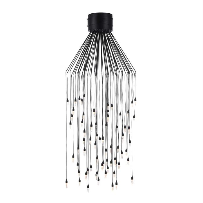 Timothy Oulton Rock Crystal Rain Drop Flush Light, Black | Barker & Stonehouse