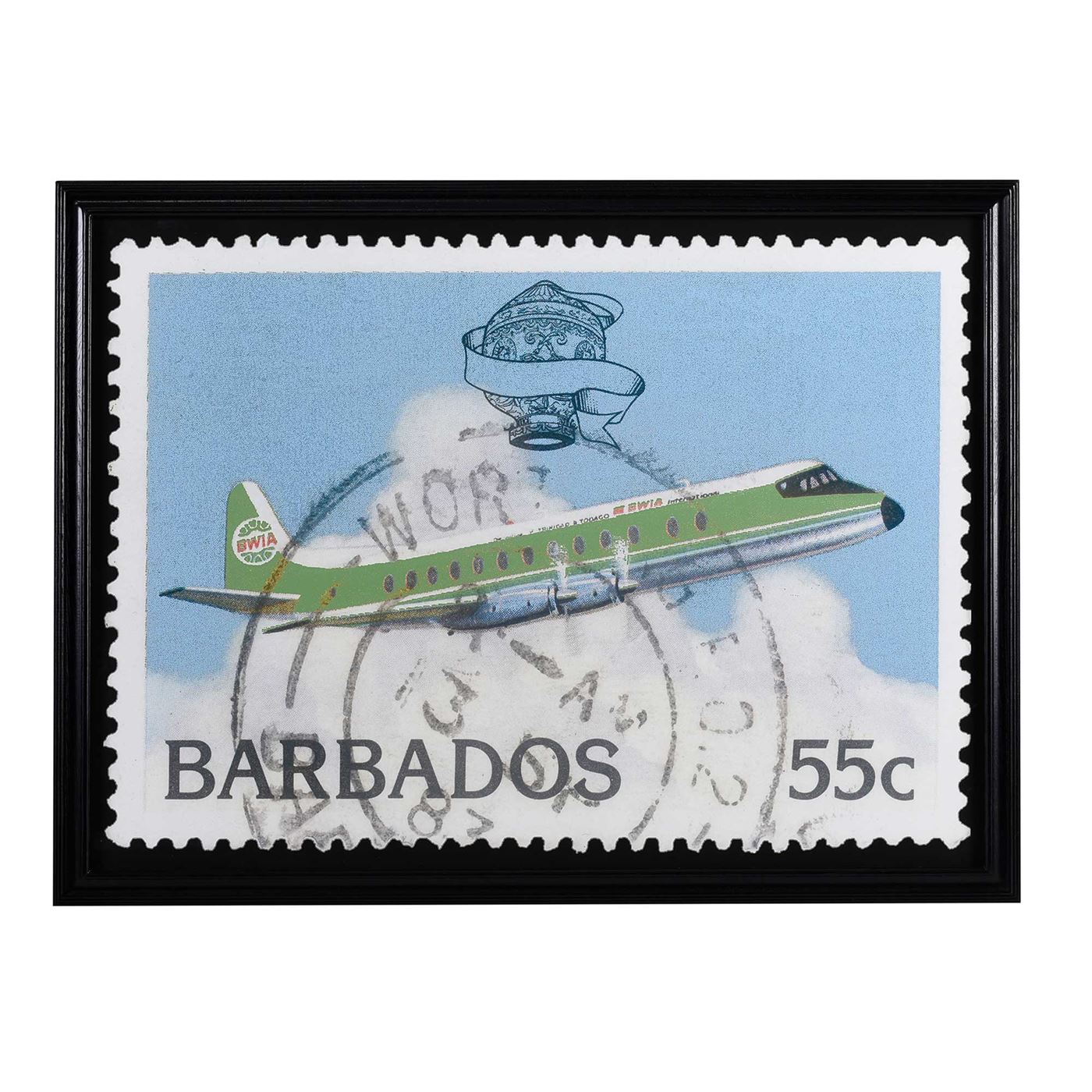 Timothy Oulton Barbados Plane Stamp Art Print, Square | Barker & Stonehouse