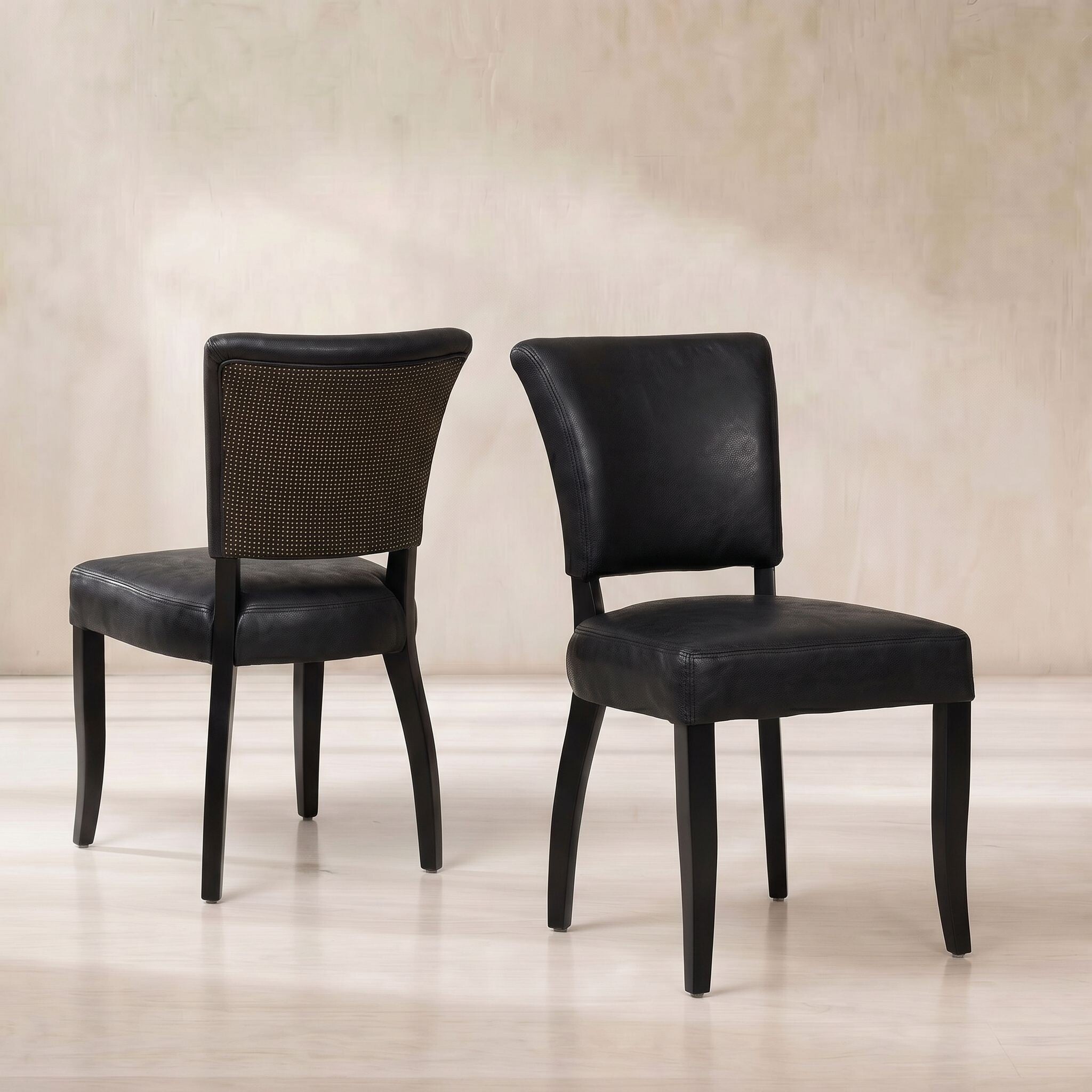 Timothy oulton mimi dining chair in black leather