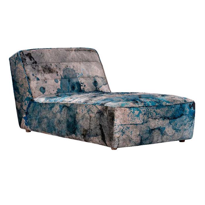 Timothy Oulton Shabby Sectional Chaise Modular Sofa, Blue Fabric | Barker & Stonehouse