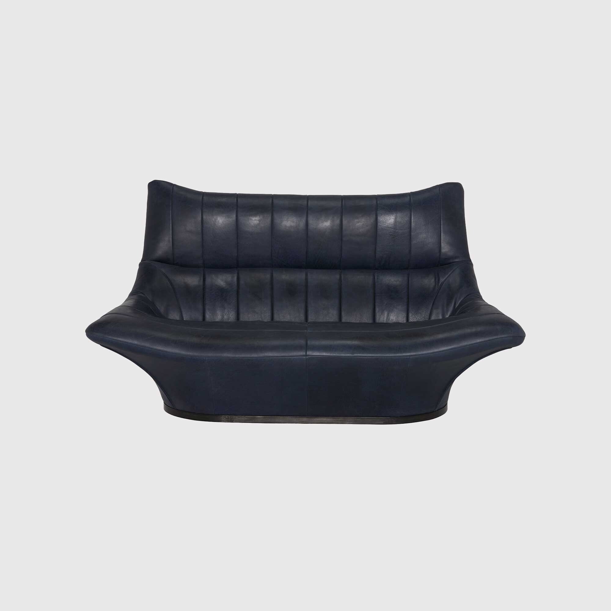 Timothy Oulton Ivy 2 Seater Sofa, Navy Leather | Barker & Stonehouse