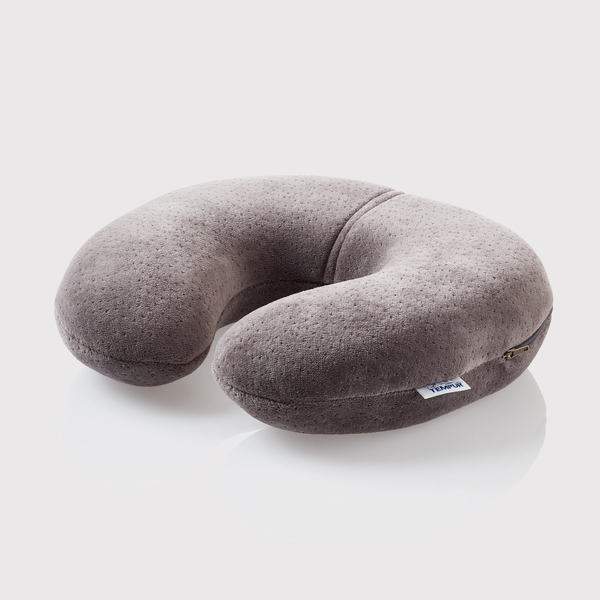 Tempur Transit Pillow 30x28x8cm, Grey Fabric | Barker & Stonehouse