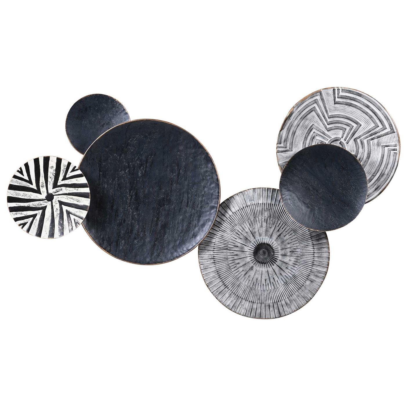 Tribal Print Circ Wall Art, Black | Barker & Stonehouse