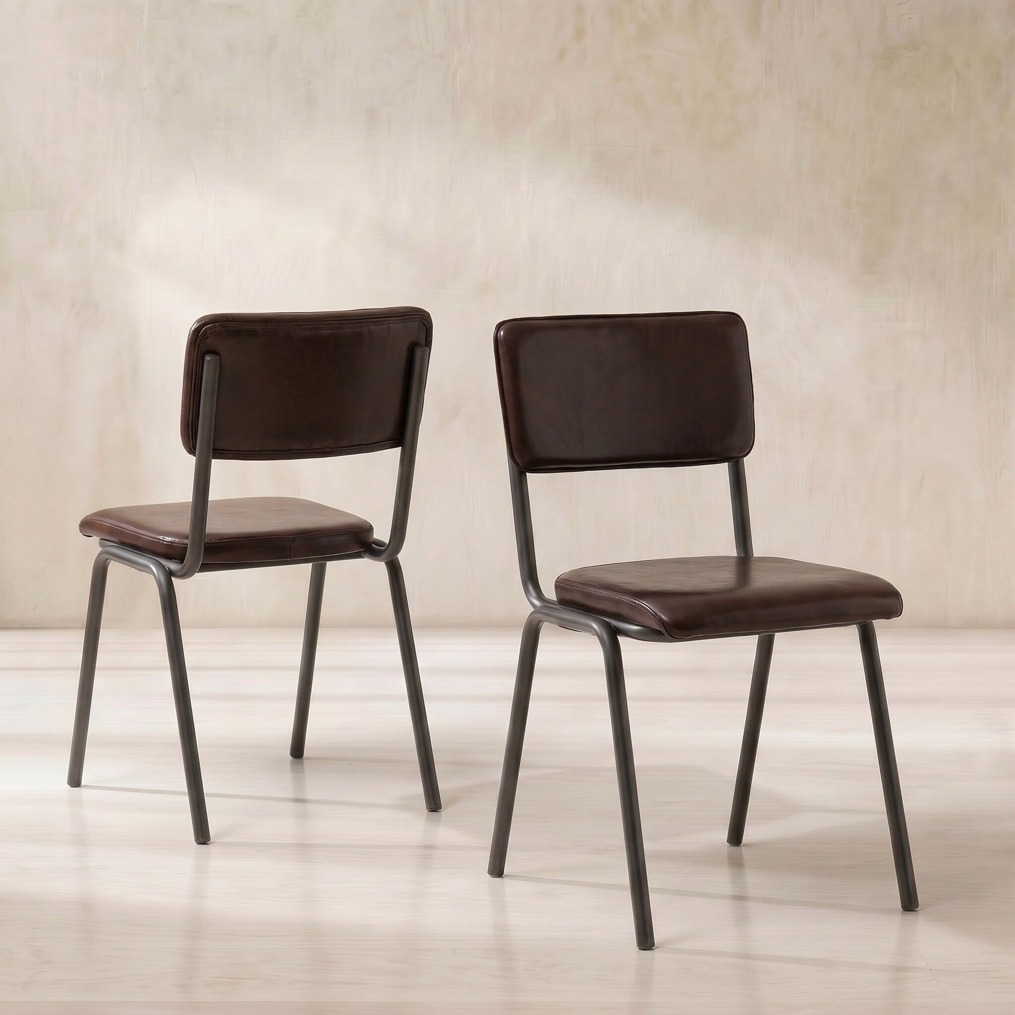 Pure furniture twyford dining chair in brown leather