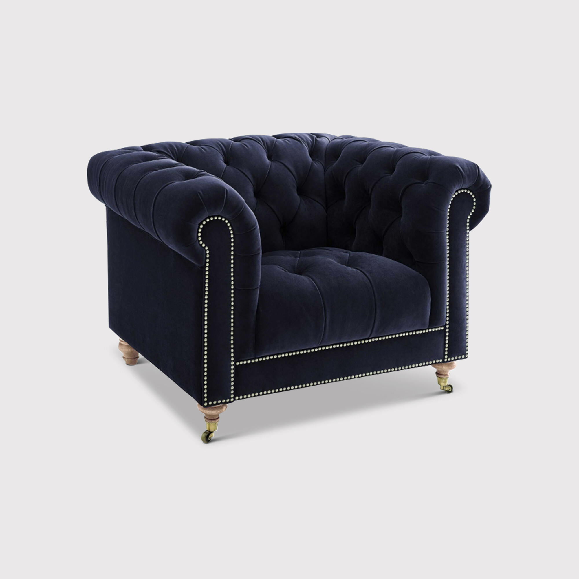 Ullswater Velvet Club Armchair, Navy | Barker & Stonehouse