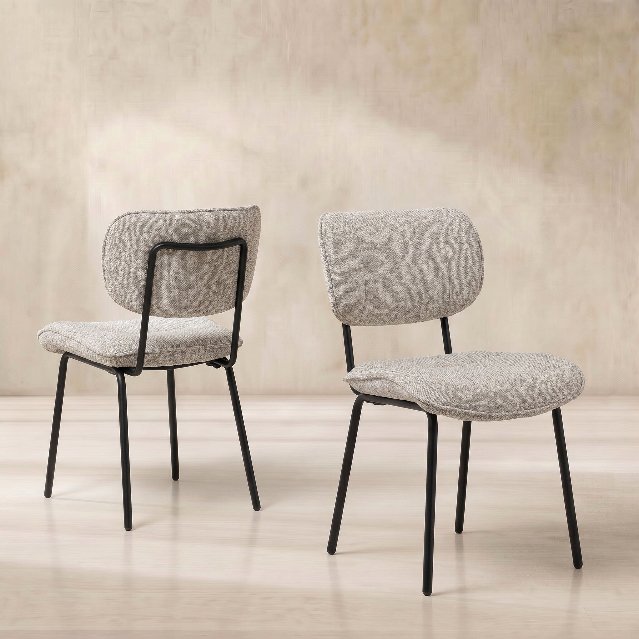 Lindy dining chair in neutral fabric