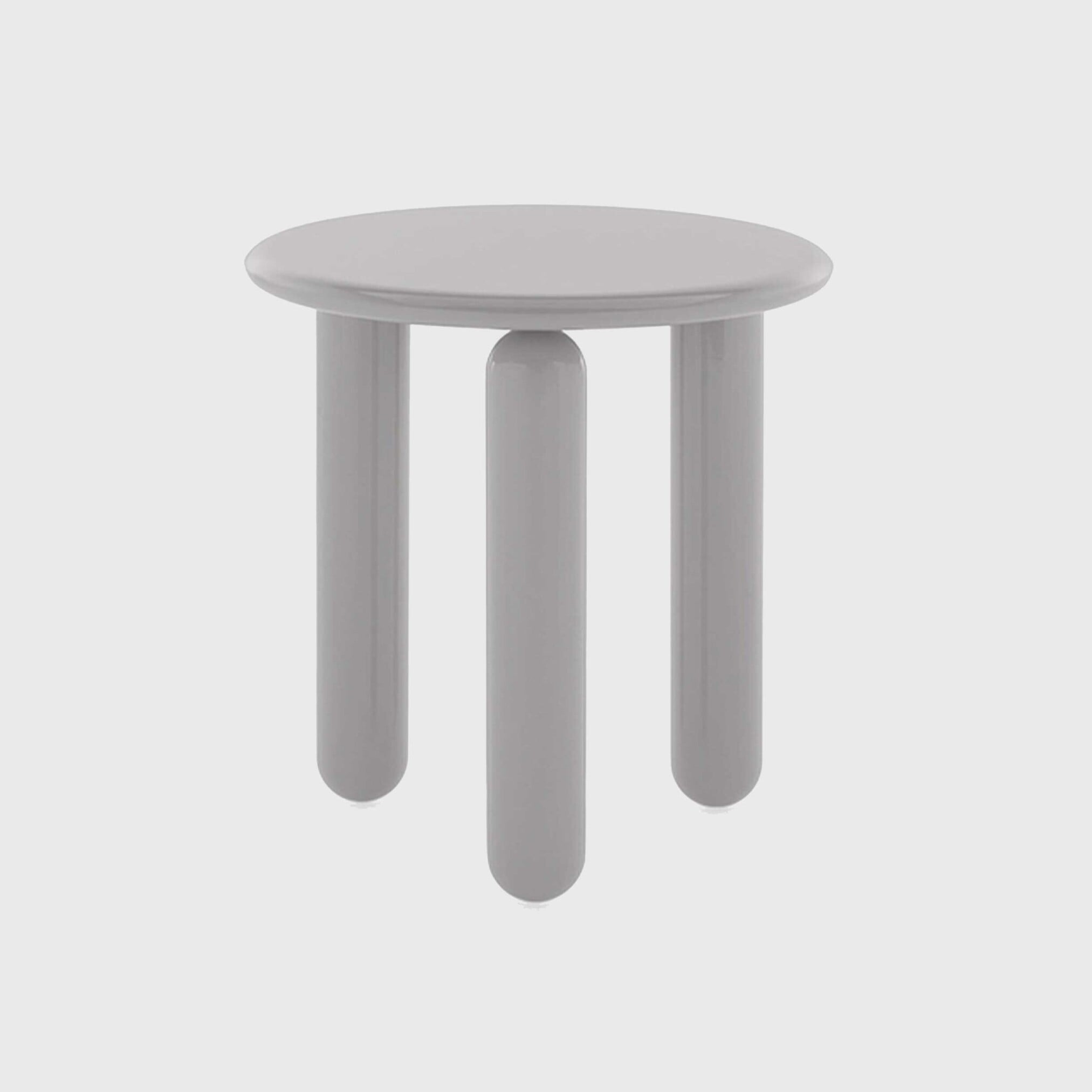 Kartell undique mas side table 48x48x51 grey in round wood