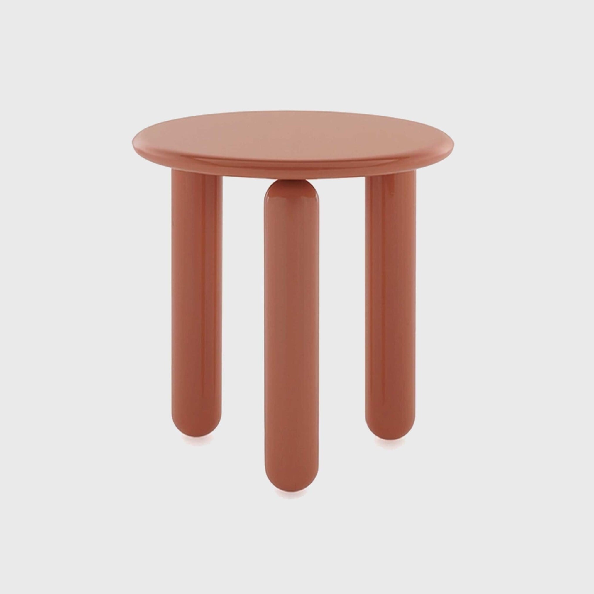 Kartell undique mas side table 48x48x51 orange in round wood