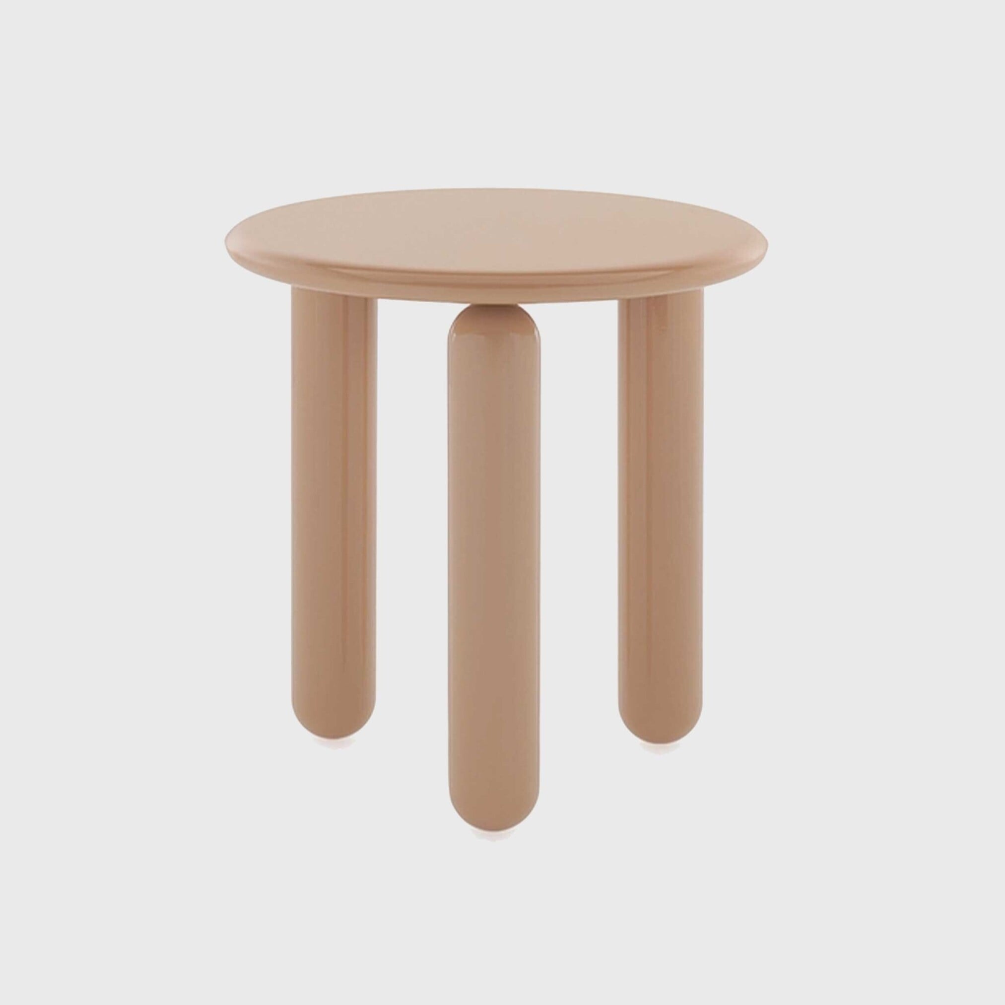 Kartell undique mas side table 48x48x51 powder in round in neutral wood