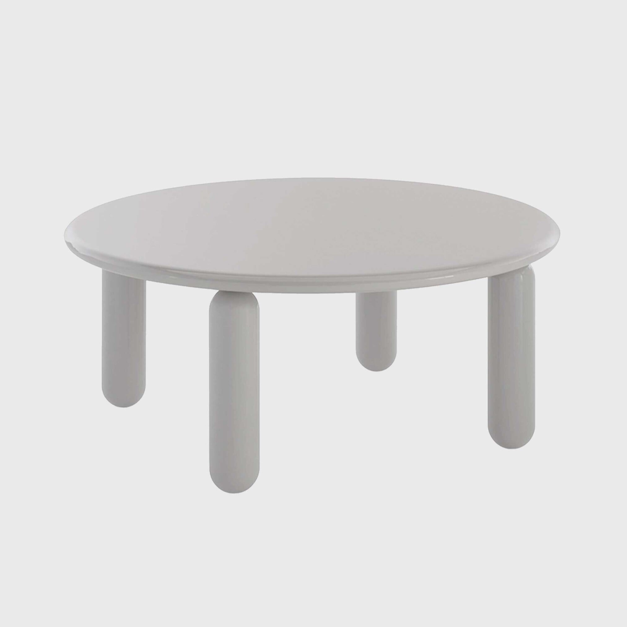 Kartell undique mas side table 85x85x30 grey in round wood