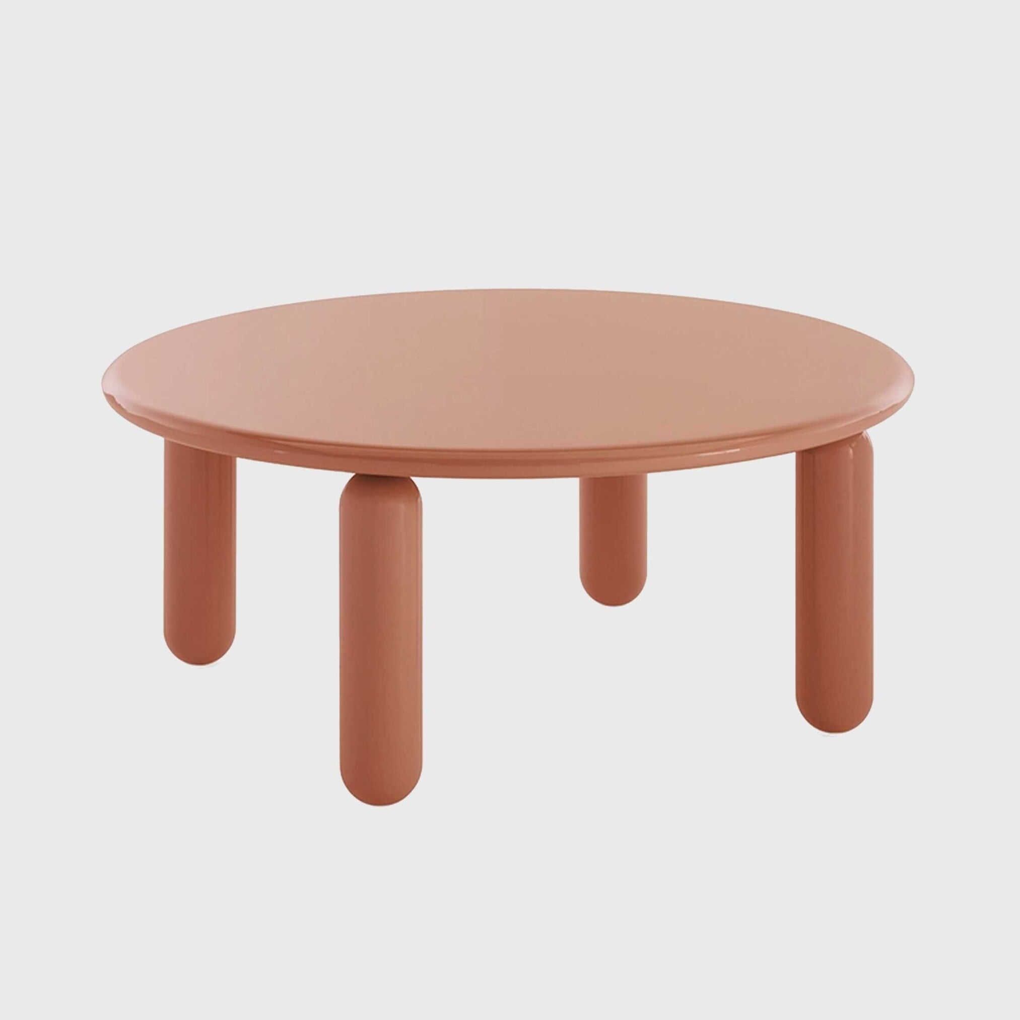 Kartell undique mas side table 85x85x30 orange in round wood