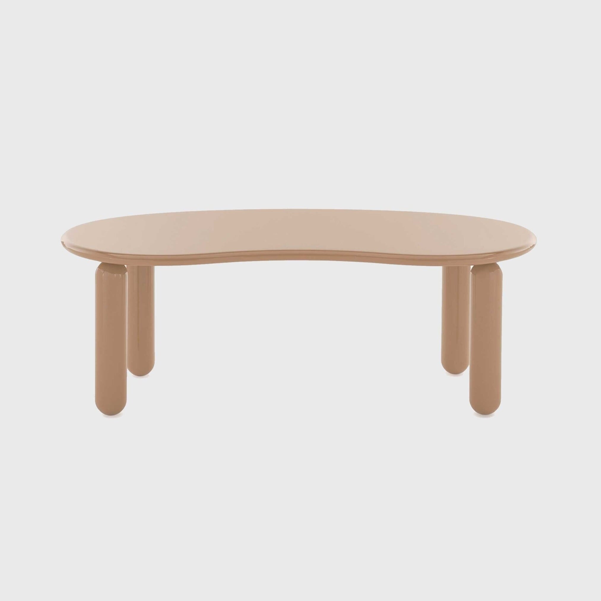 Kartell undique mas side table 119x59x44 powder in round in neutral wood