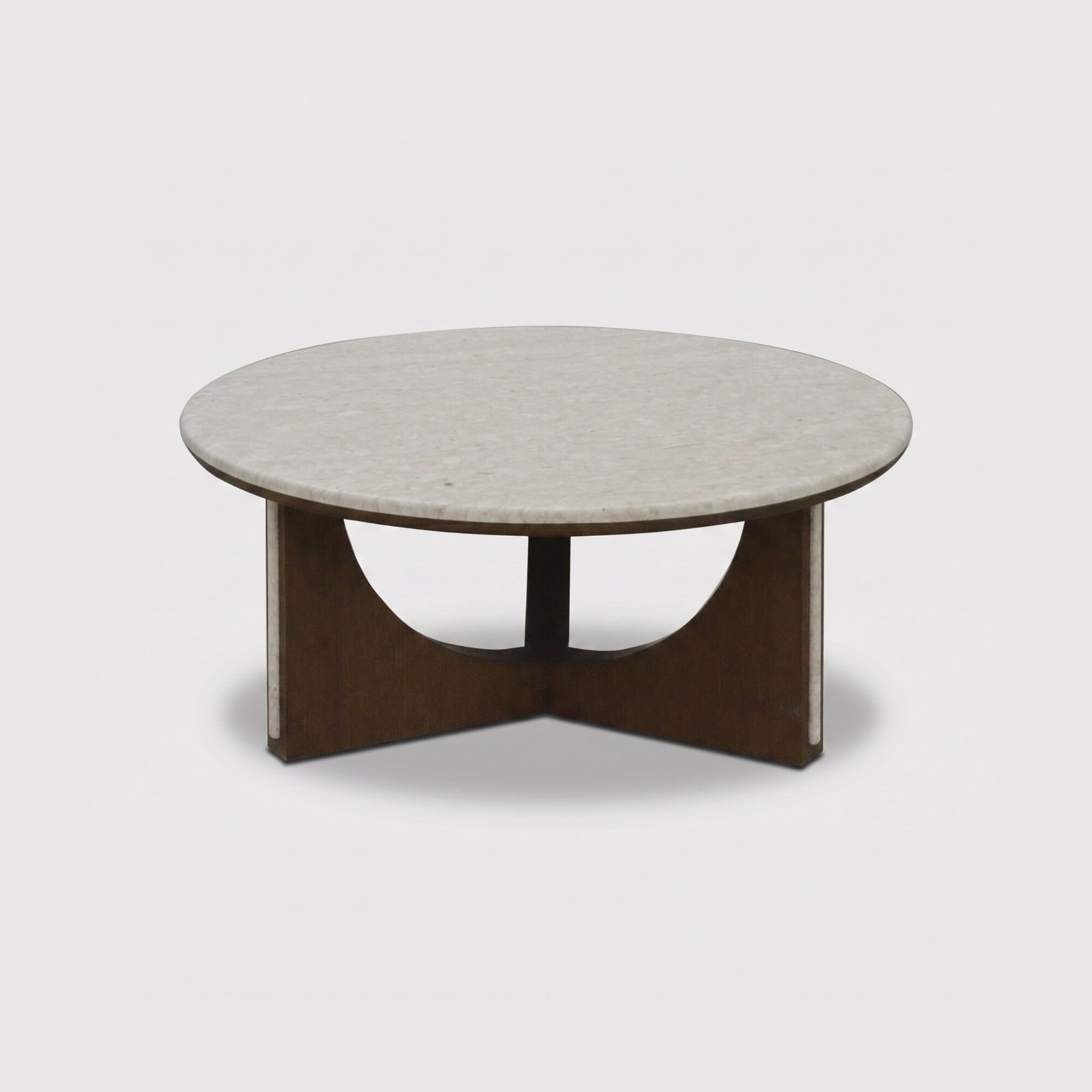 View Leda coffee table in round in grey marble View Leda coffee table in round in grey marble