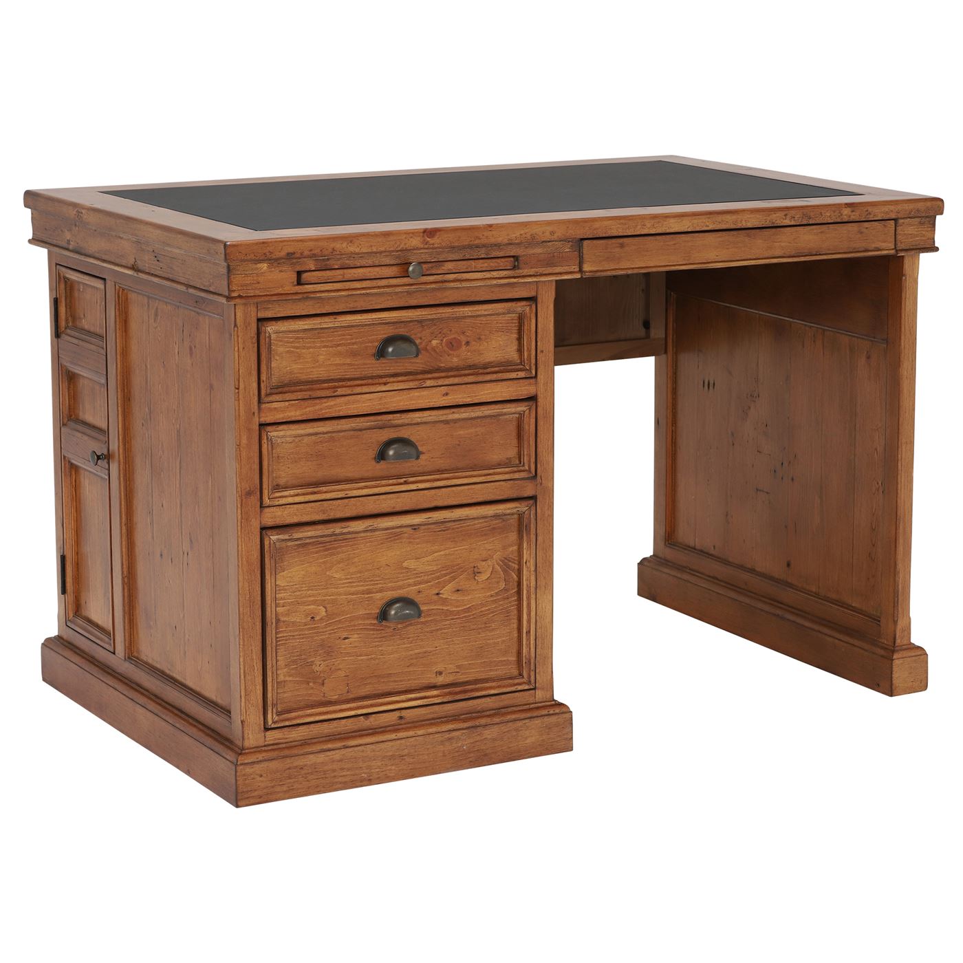 Villiers Single Pedestal Desk, Brown | Barker & Stonehouse