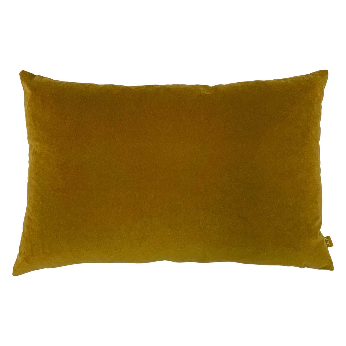 Velvet Mustard Cushion, Square, Yellow | Barker & Stonehouse