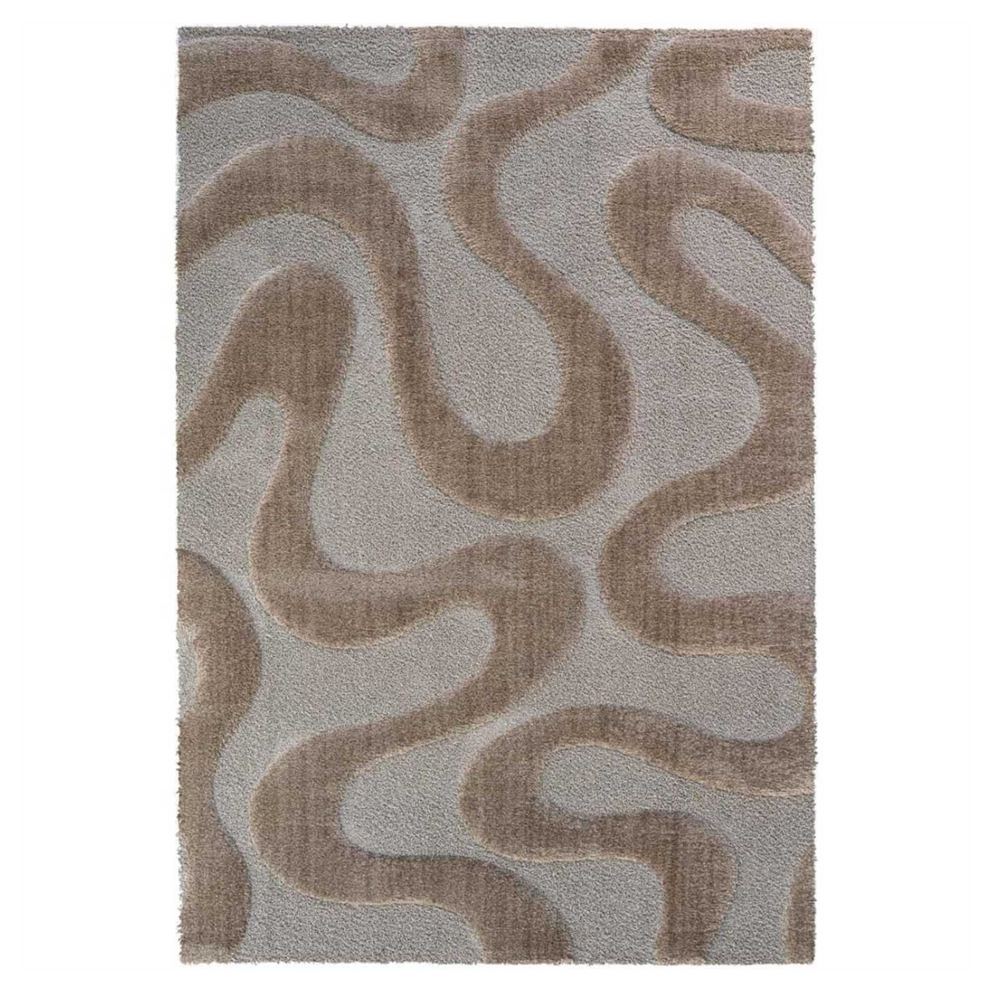 Bronze Waves Rug 133x195cm, Square, Brown | Barker & Stonehouse Bronze Waves Rug 133x195cm, Square, Brown | Barker & Stonehouse