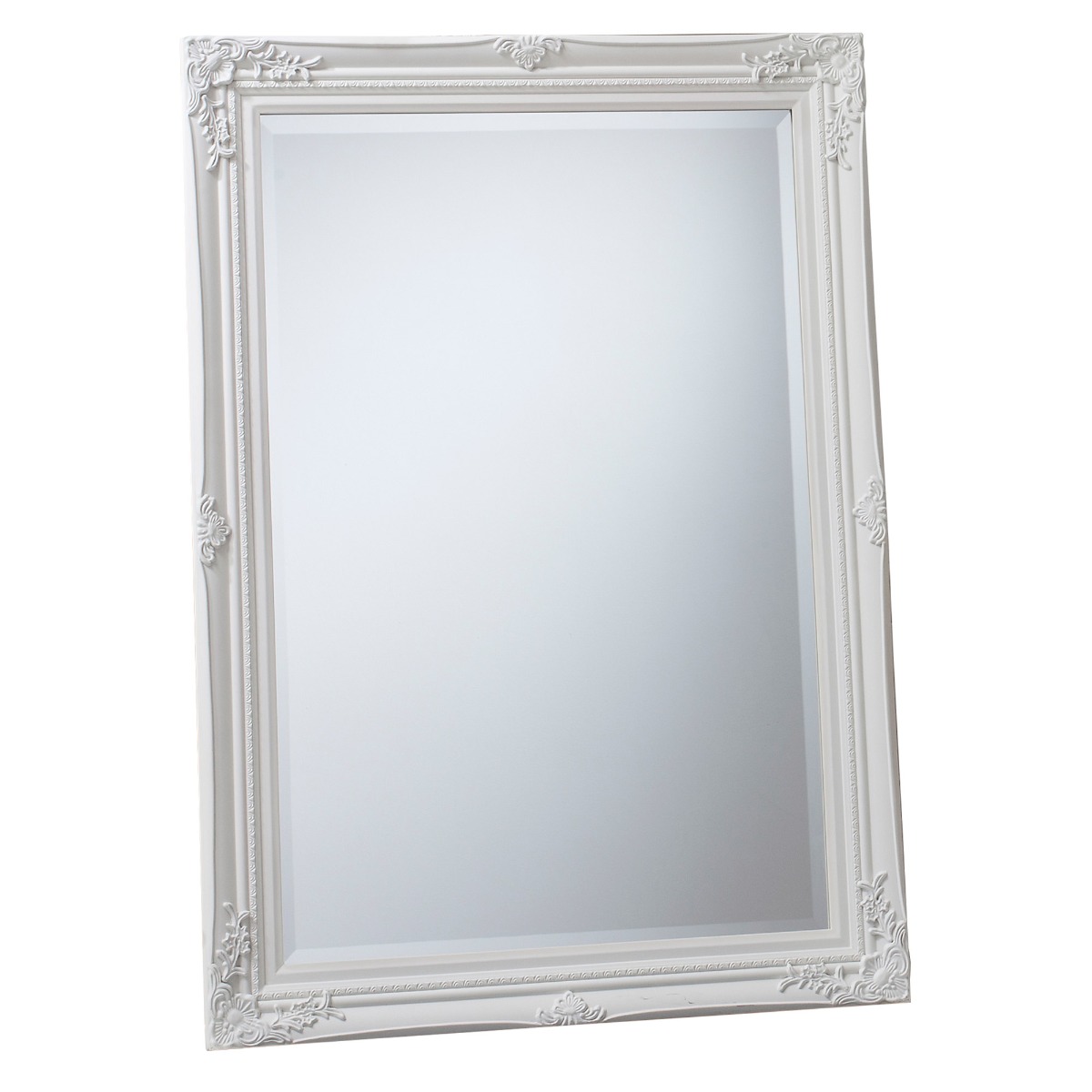 White Baroque Mirror, Square Glass | Barker & Stonehouse