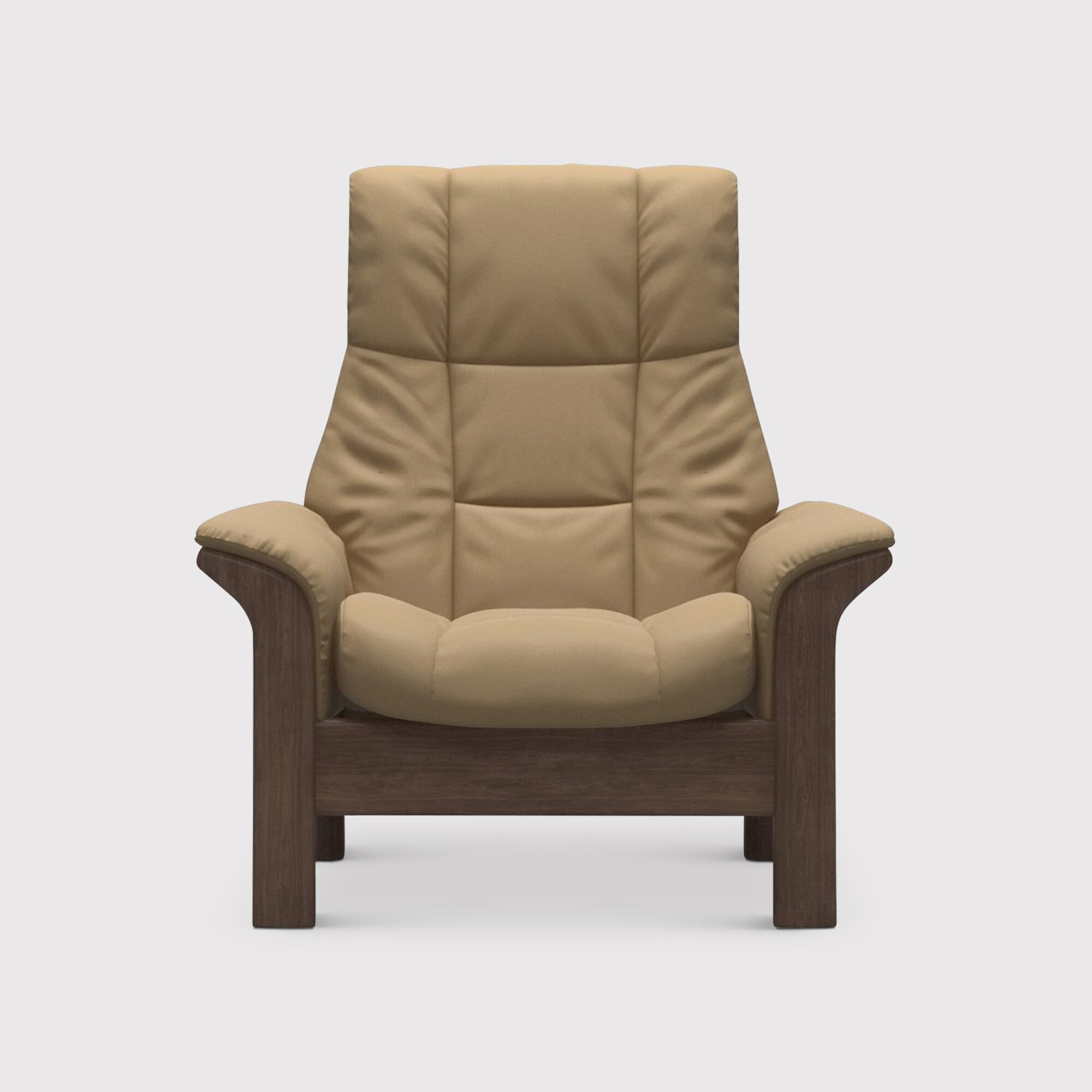 Stressless Windsor High Back Highback Chair, Neutral Leather | Barker & Stonehouse
