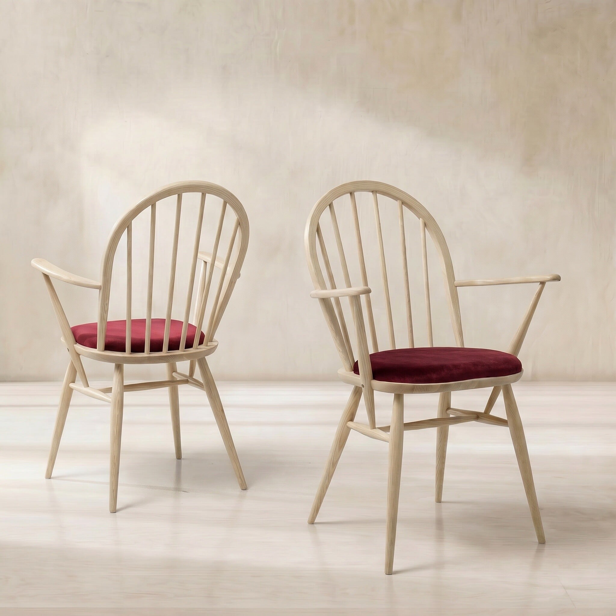 Ercol windsor upholstered dining armchair