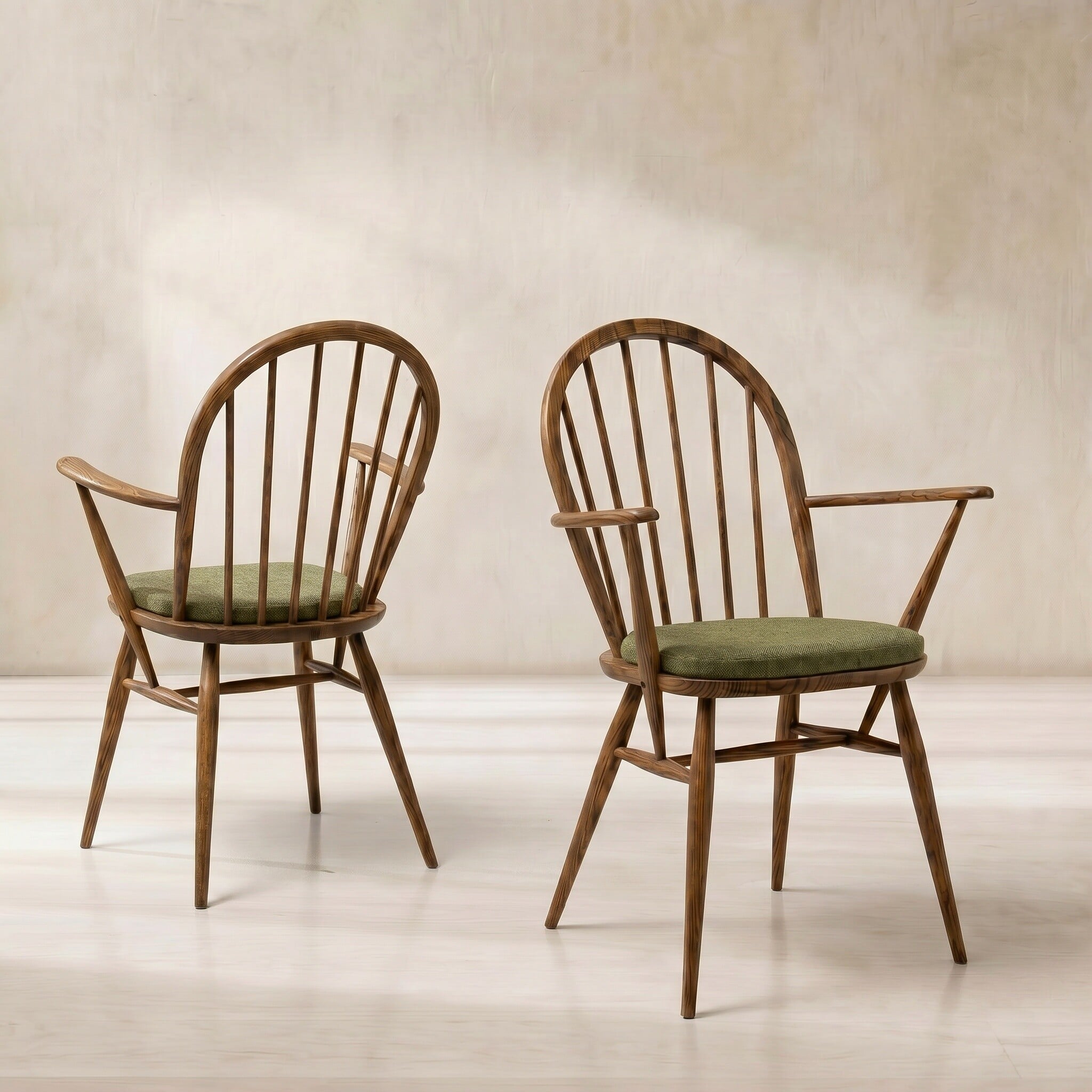 Ercol windsor upholstered dining armchair
