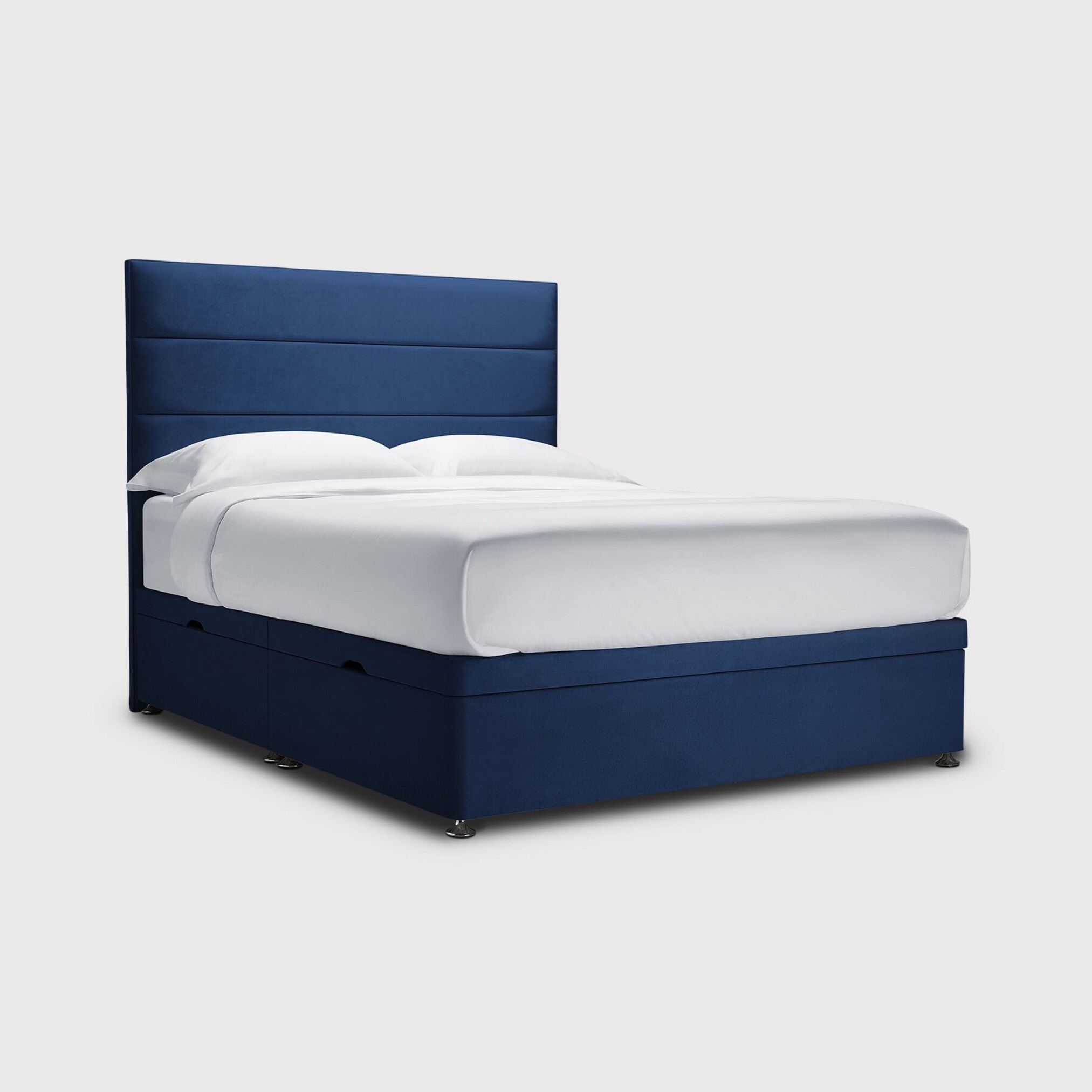 View Simba wilmslow side lift ottoman super king bed frame in blue fabric