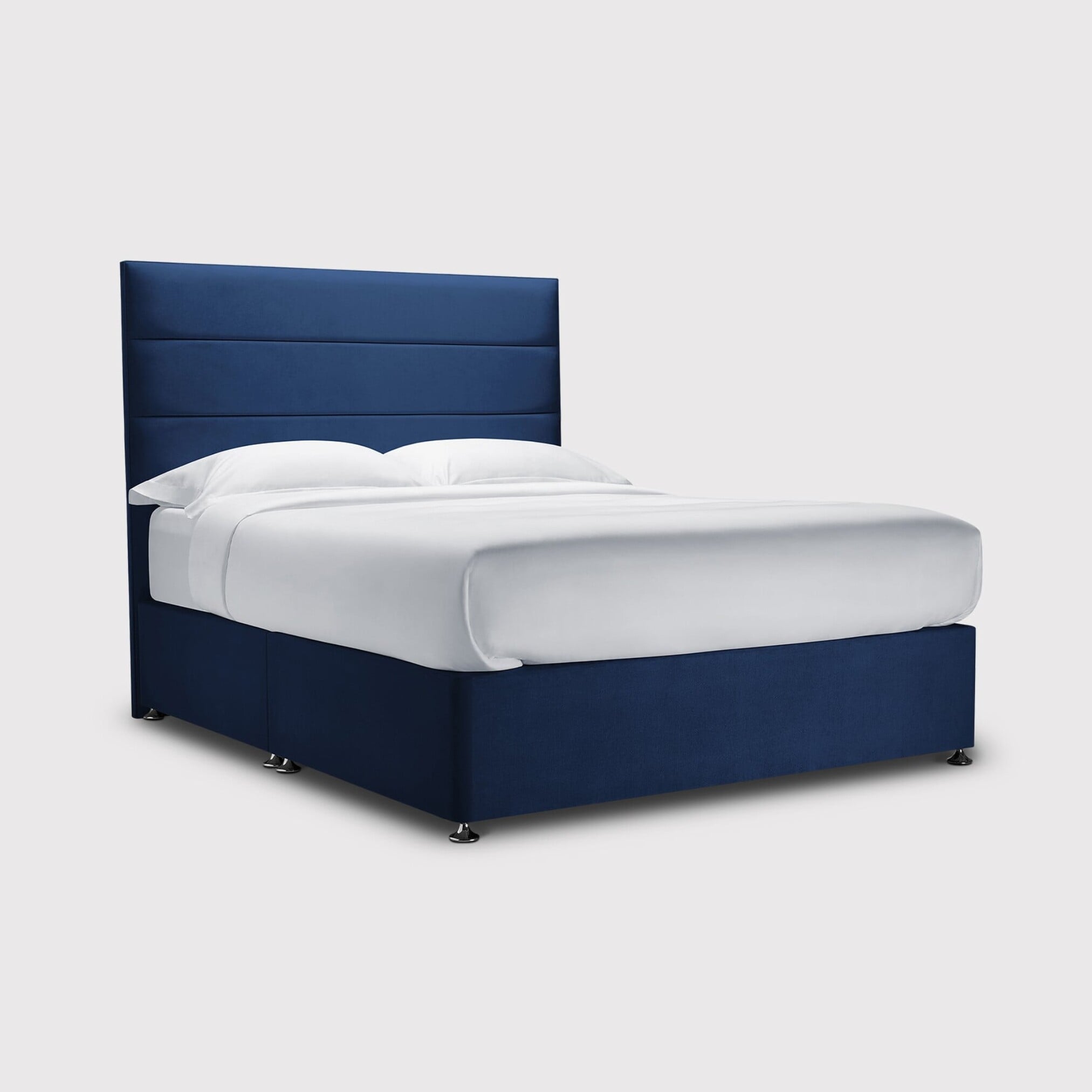 Photo of simba wilmslow non-storage king bed frame in blue fabric